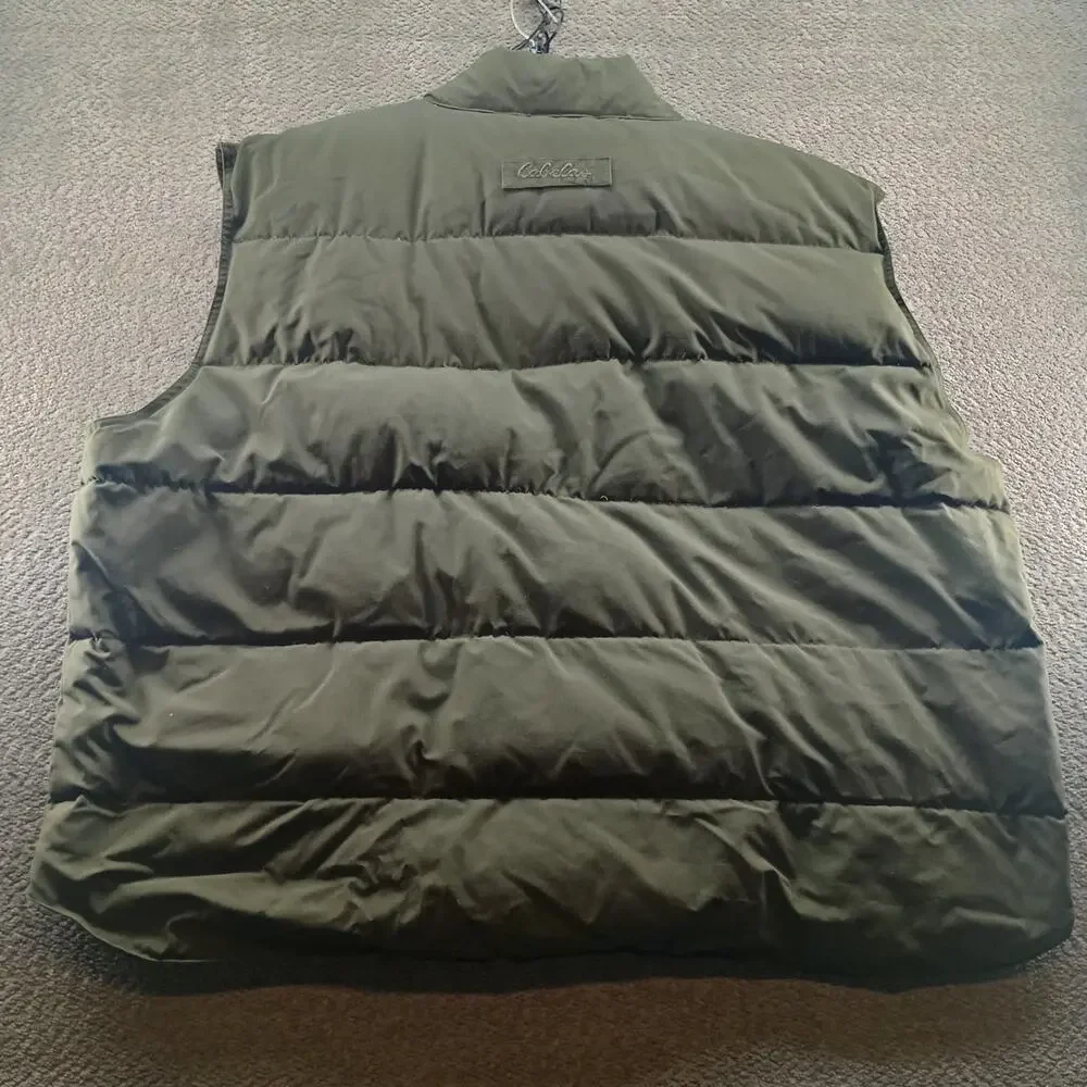 Cabela's Premier Northern Goose Down Puffer Vest Green 4XL Men Hunting
